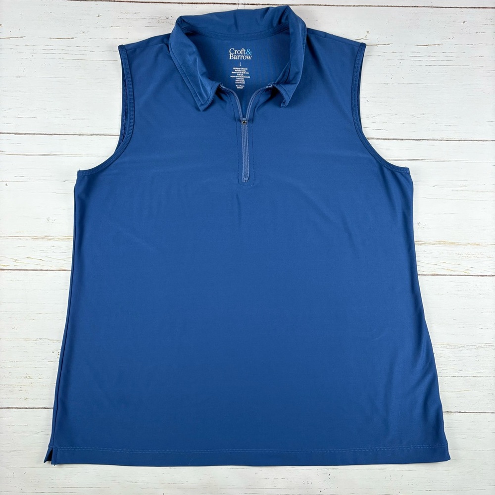Croft & Barrow Classic Comfort Sleeveless Polo Top L